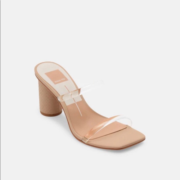 Dolce Vita Shoes - Host pick x2!🎉 Nude and clear Dolce Vita Noles mules style Heels sandals